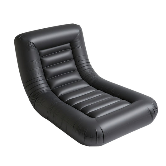 Padic Inflatable Sofa - High-Density Tech-Fiber - Professional Grade Orthopedic Support - Reinforced Structural Internal Beams - Charcoal Grey